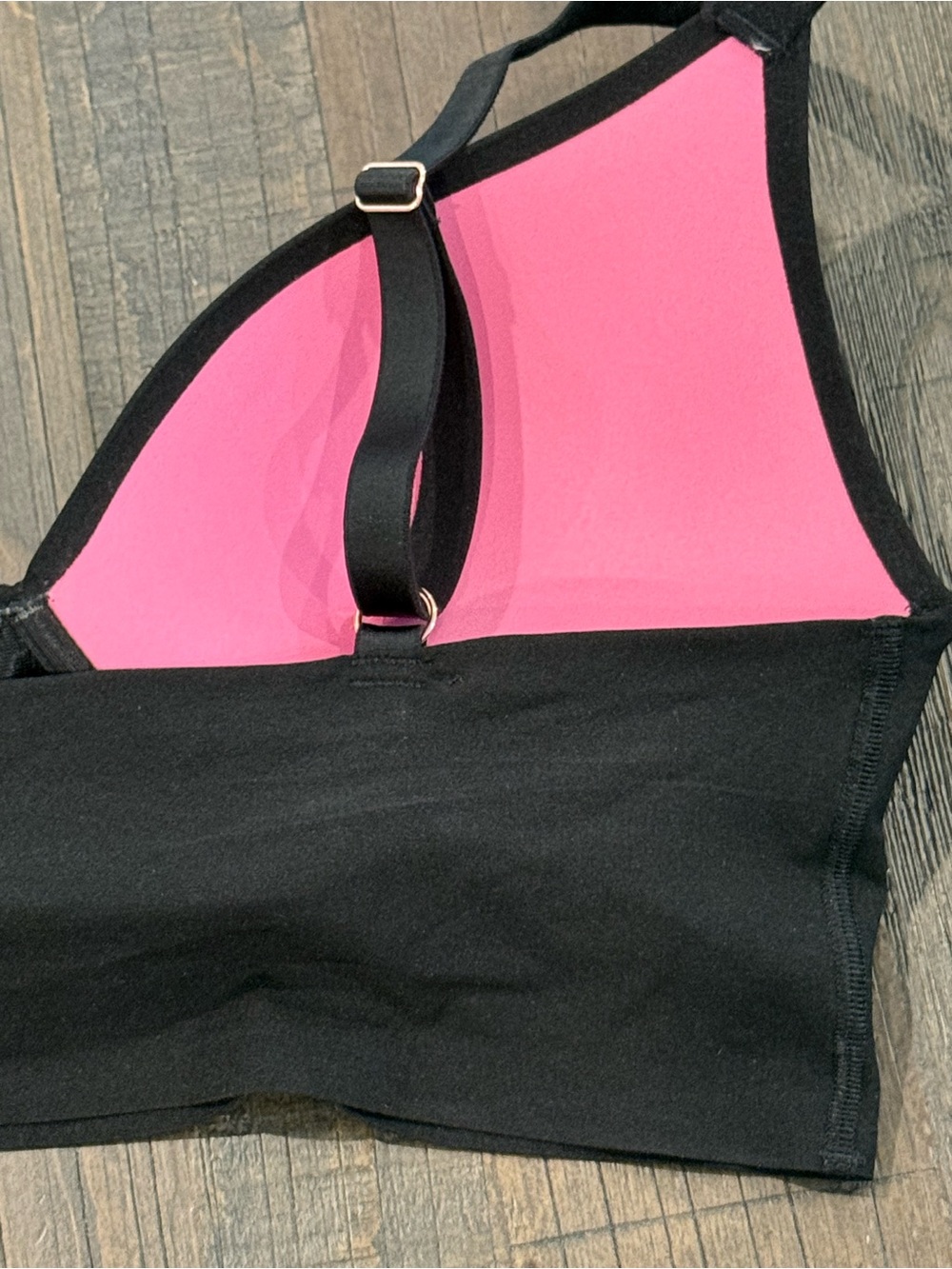 PINK Victoria’s Secret Black Wireless Push-Up Bralette Bra Molded Padding Large - Picture 7 of 11